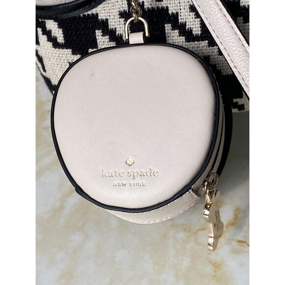 RARE 2 in 1 Kate Spade Claude Dachshund Dog Houndstooth Crossbody and Coin Purse - Picture 14 of 16